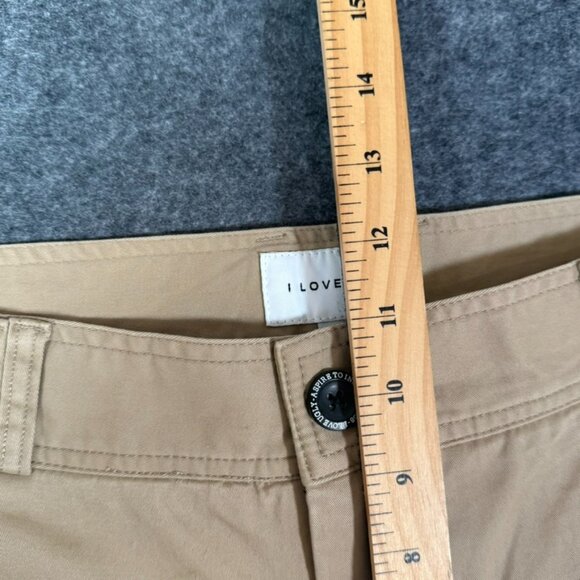 I Love Ugly Slim Kobe Chino Pants Cropped Beige Tan Sz Medium 32x26 Casual Work - Picture 11 of 14